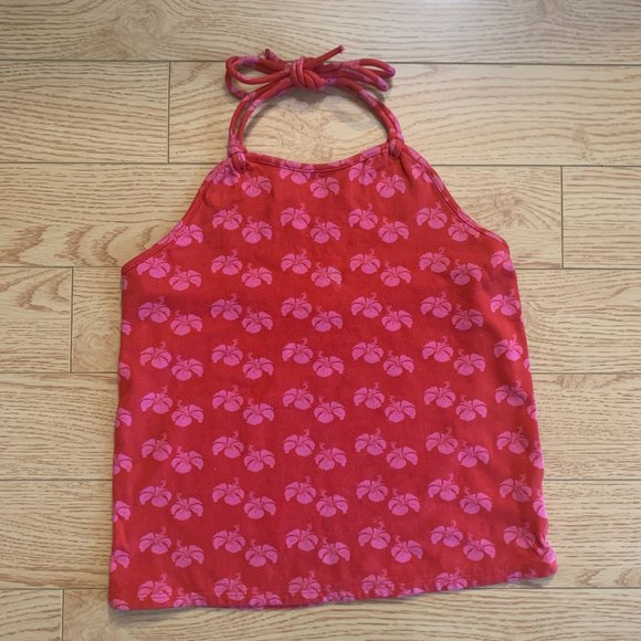 Summer Halter Tank Top Girls Red Pink Large Cotton Old Navy - Picture 2 of 3